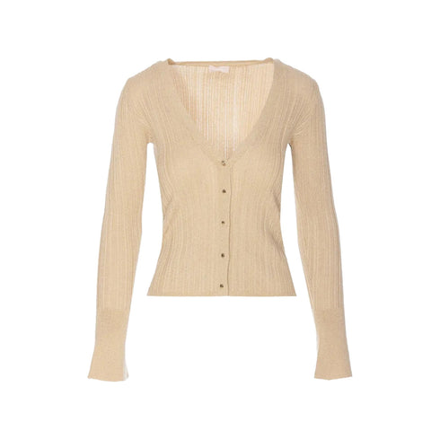 Liu Jo Cardigan Cardigan Donna a costine misto viscosa Oro A24 - LIU.JOWF4236MS64J - 04916 - S - Francavilla Moda